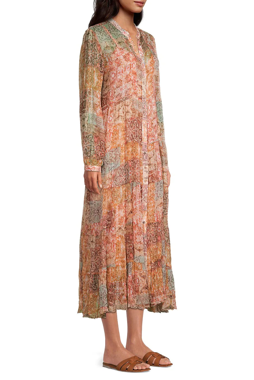 Sabrina Tiered Dress - Multi by Johnny Was — view 4