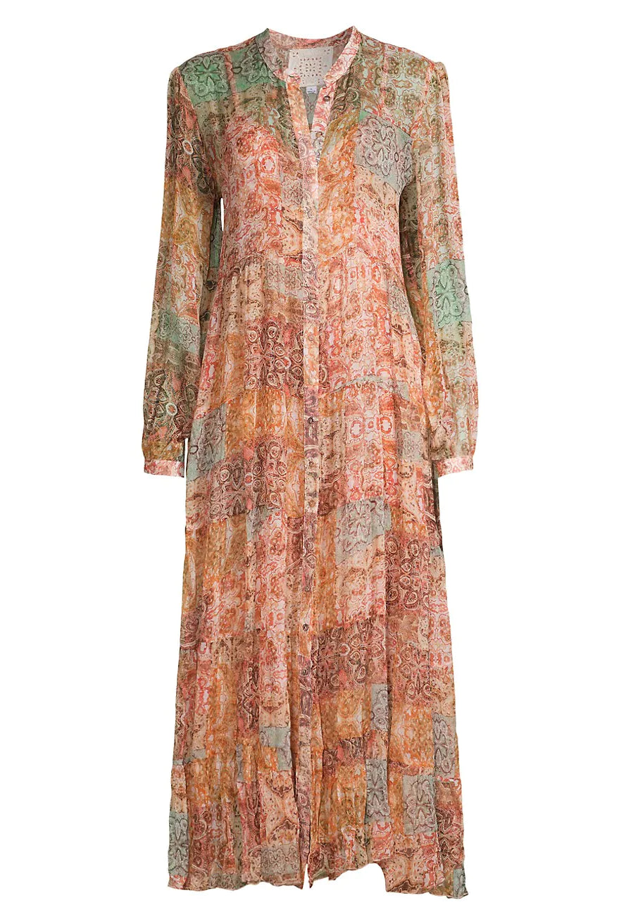 Sabrina Tiered Dress - Multi by Johnny Was — view 5