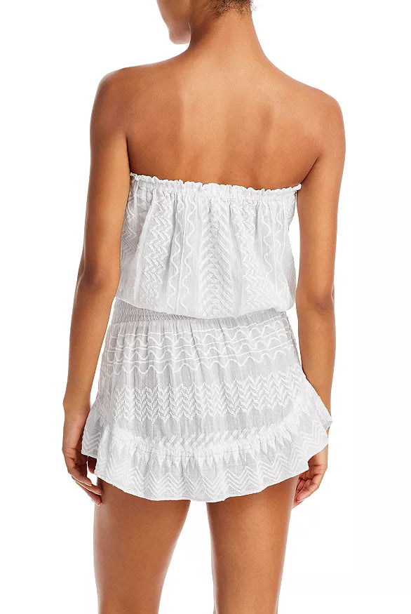 Sallie Embroidered Cotton Coverup Dress - White by Ramy Brook — alternate view