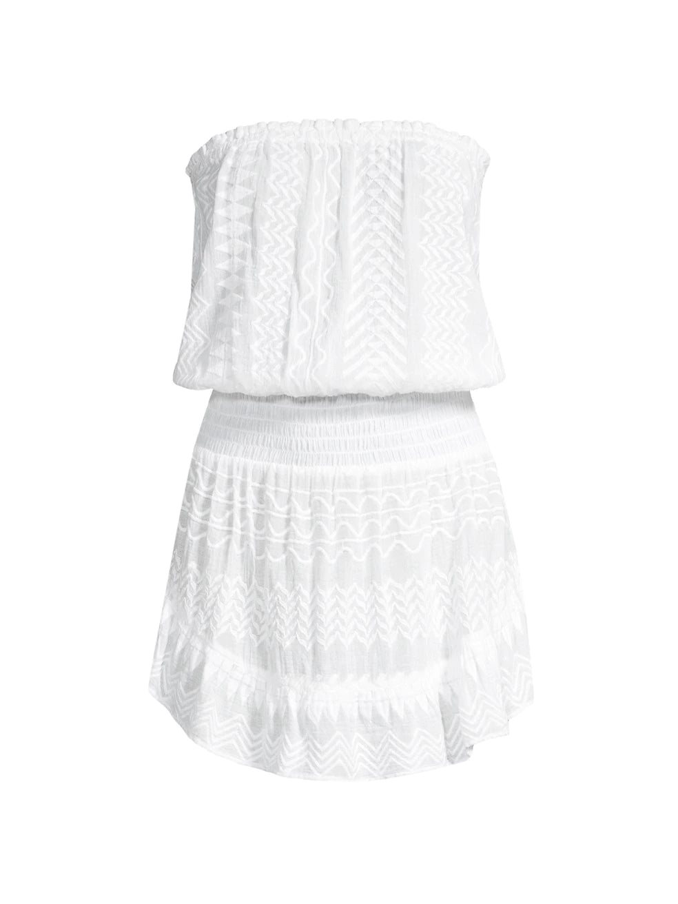 Sallie Embroidered Cotton Coverup Dress - White by Ramy Brook — view 4