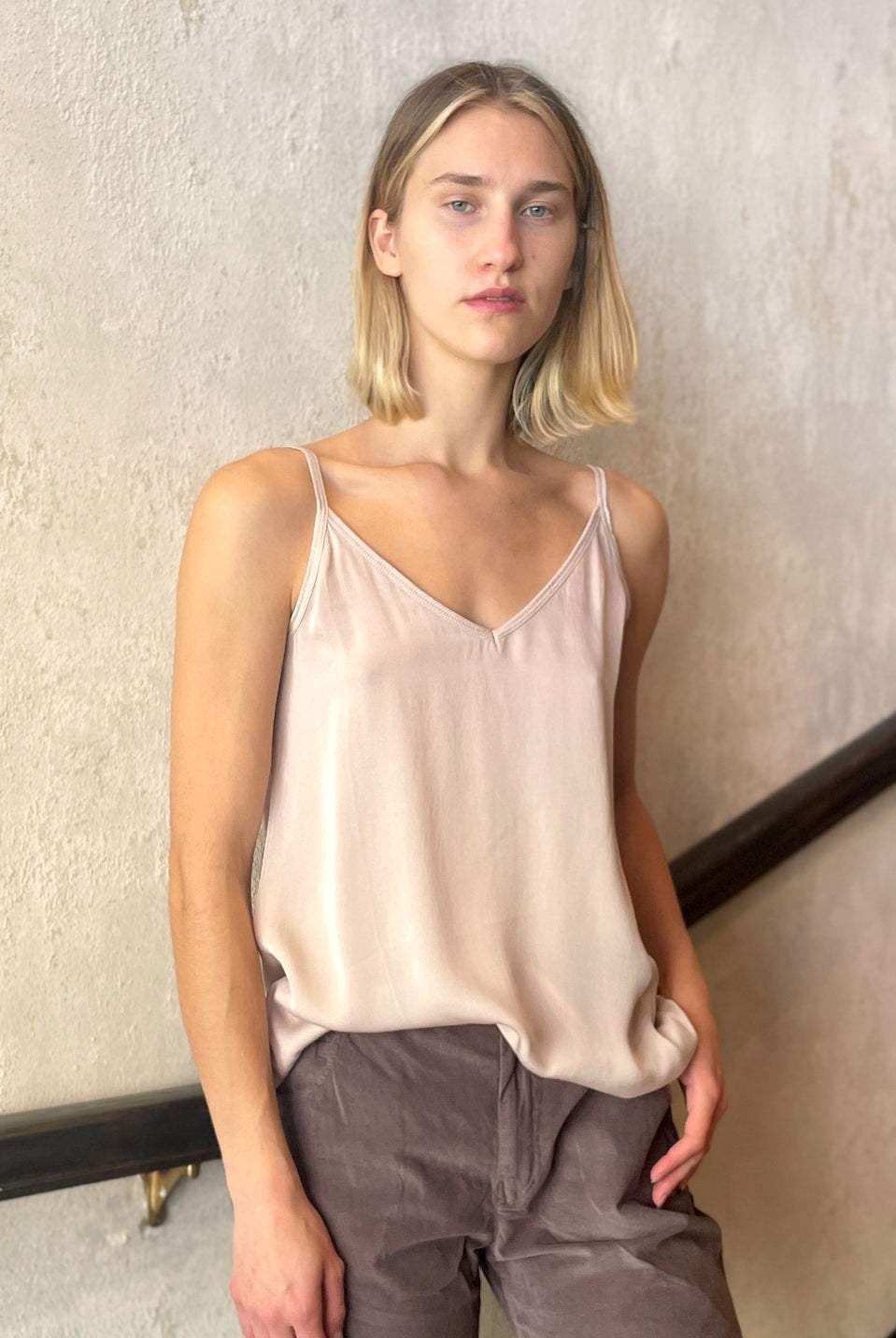Silk Tank - Sand by Private 0204 — alternate view