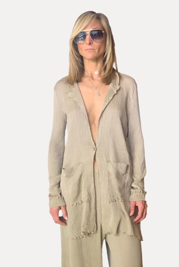 Long Blazer - Beige by Transit Par-Such | 25 South Boutiques