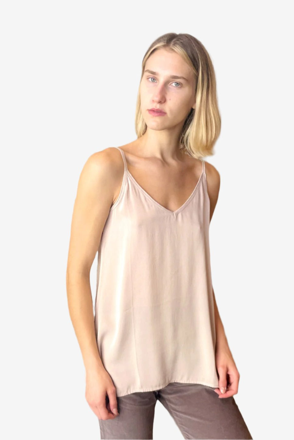 Silk Tank - Sand by Private 0204 | 25 South Boutiques