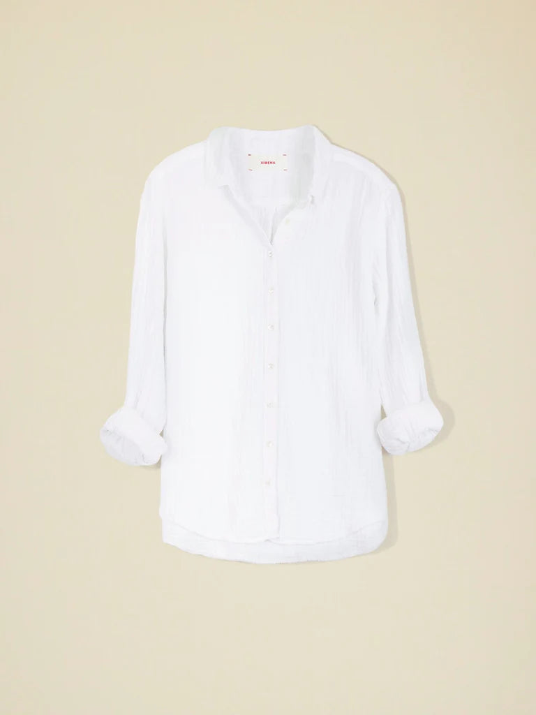 Scout Gauze Shirt - White by Xirena — view 4