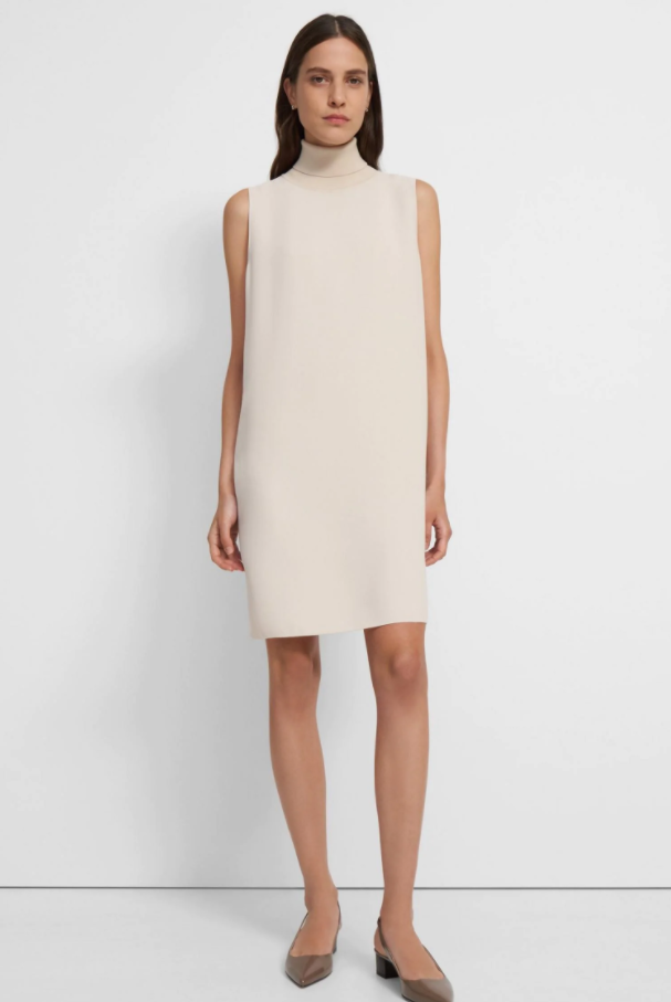 Roll Neck Dress - Golden Wheat by Theory | 25 South Boutiques