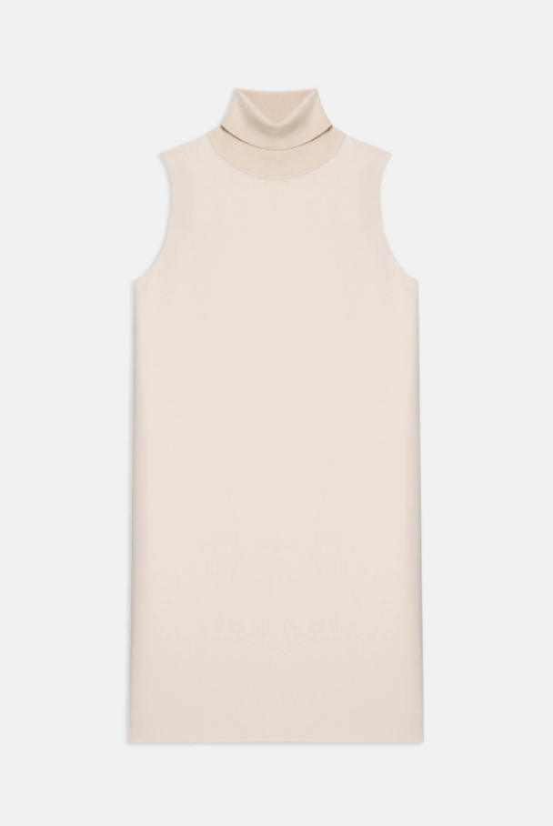 Roll Neck Dress - Golden Wheat by Theory — view 5