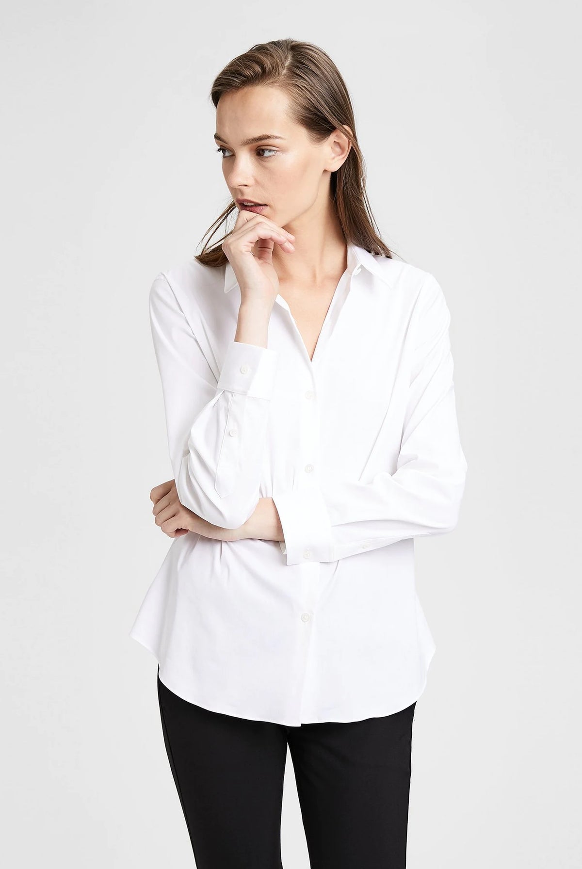 Classic Shirt - White by Theory | 25 South Boutiques