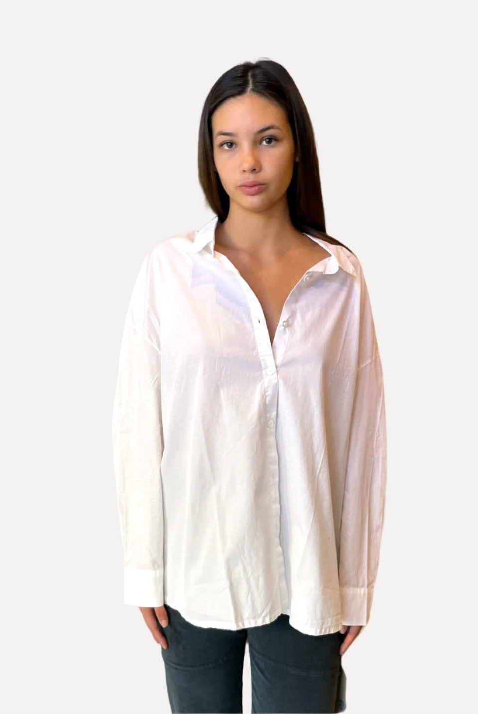 Oversized Shirt - White by Private 0204 | 25 South Boutiques