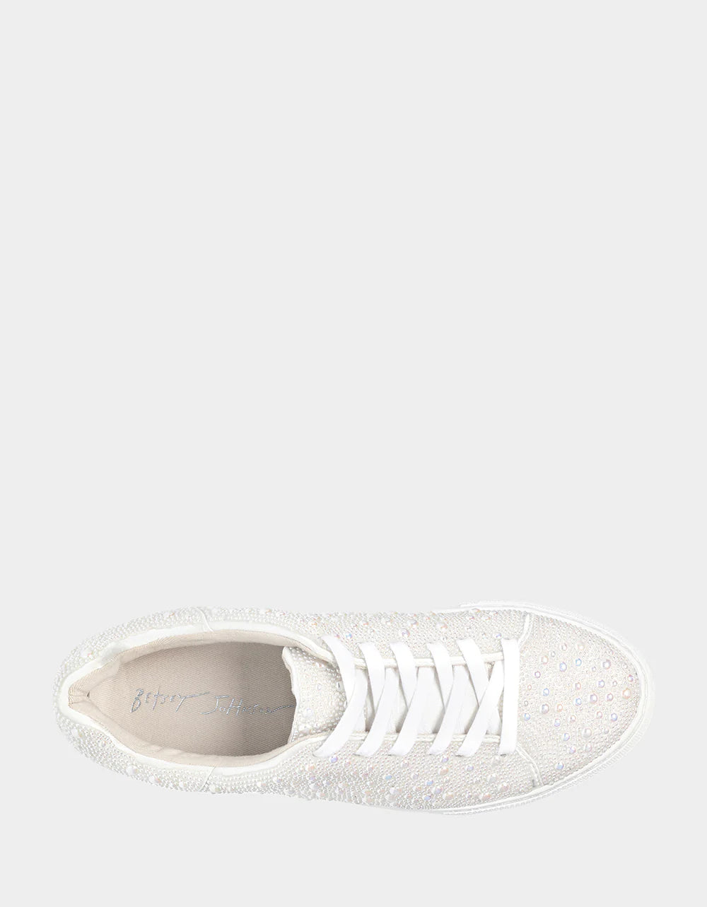Sidney Sparkle Sneaker - Pearl by Betsy Johnson — view 3