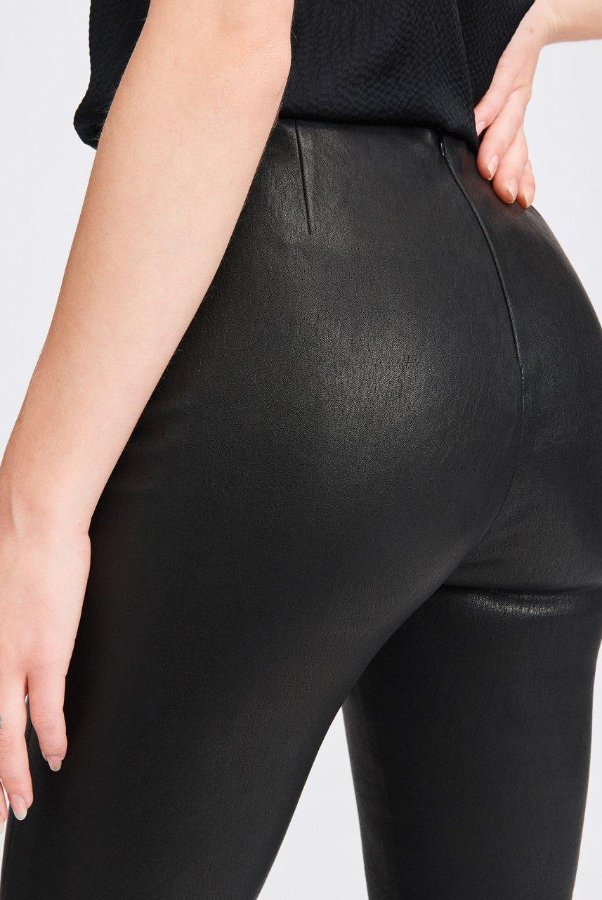 Simone Leather Pant - Black by Rag & Bone — view 5