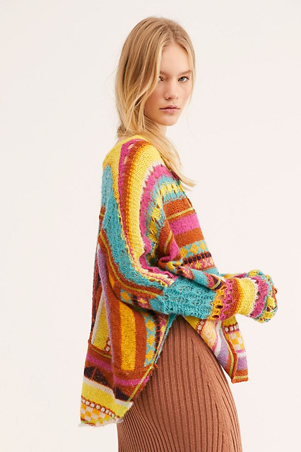 December Skies Poncho - Multi by Free People — alternate view