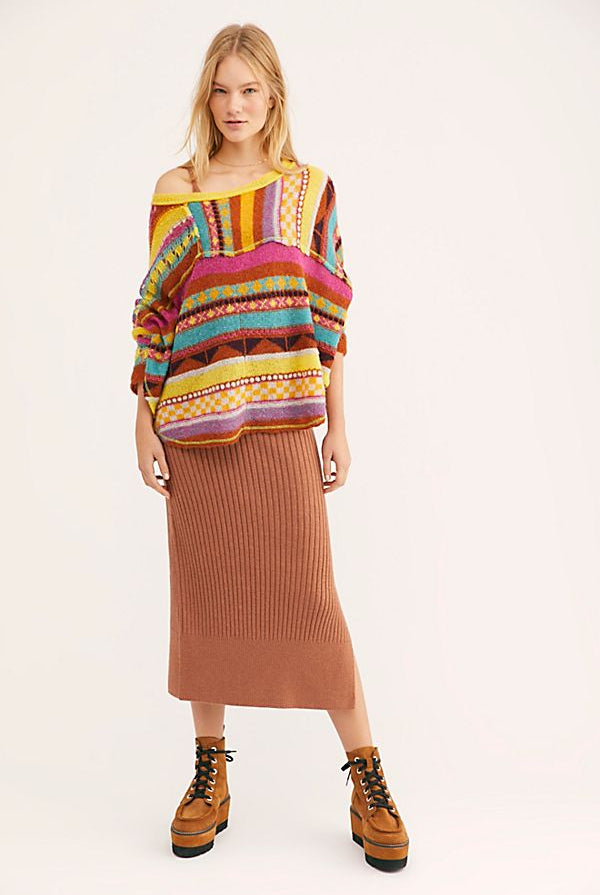 December Skies Poncho - Multi by Free People — view 3