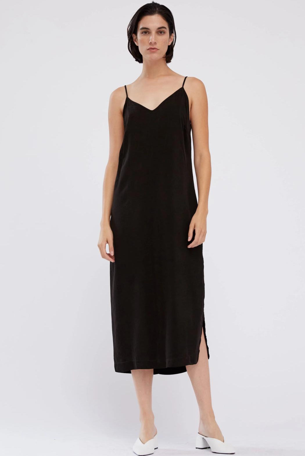 Cupro Slip Dress - Black by Stateside | 25 South Boutiques