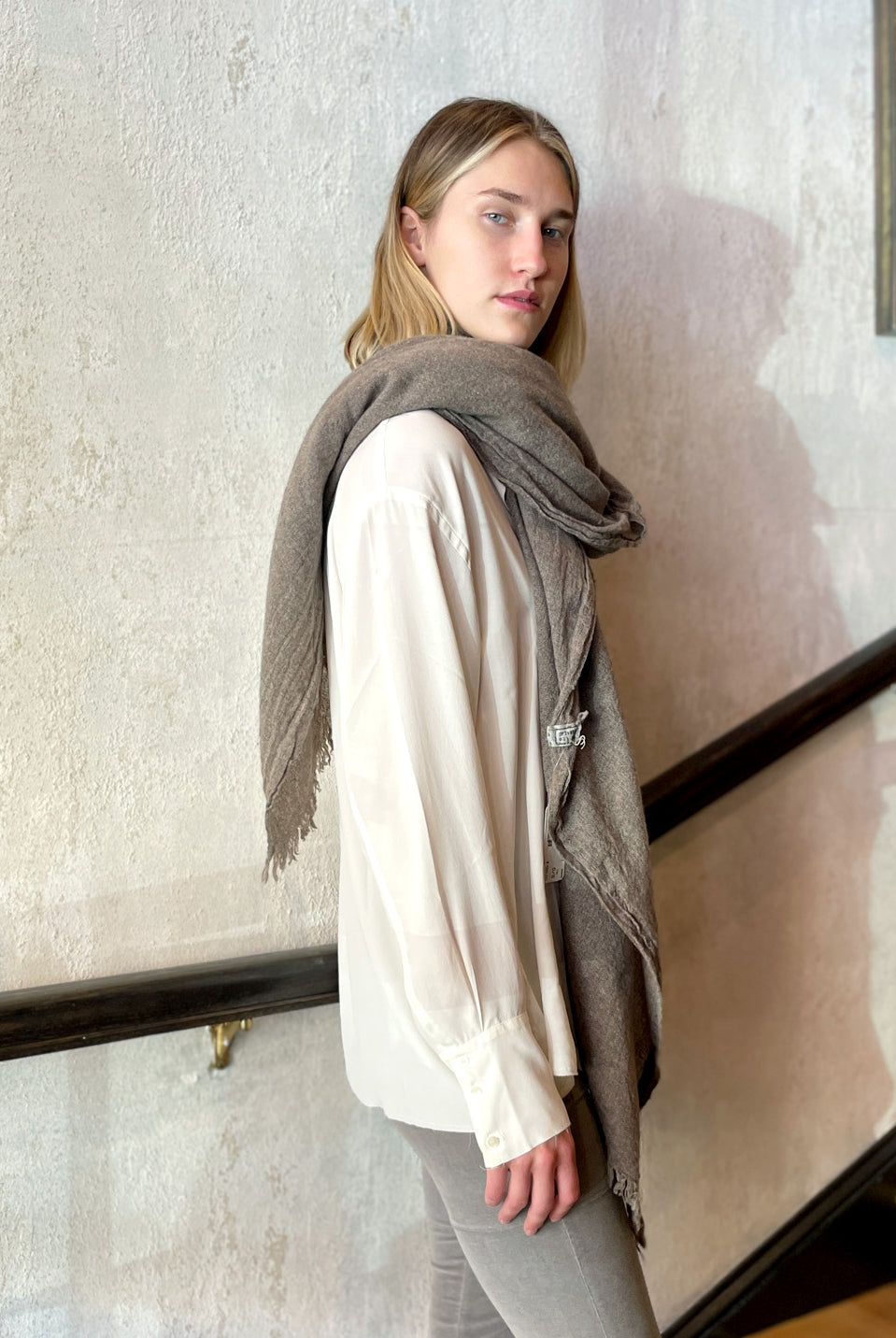 Slim Shawl - Brownish by Private 0204 — view 3