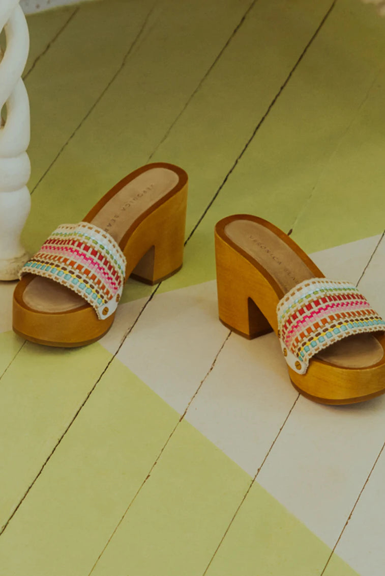 Hannalee Woven Sandal - Snow Multicolor by Veronica Beard — view 5
