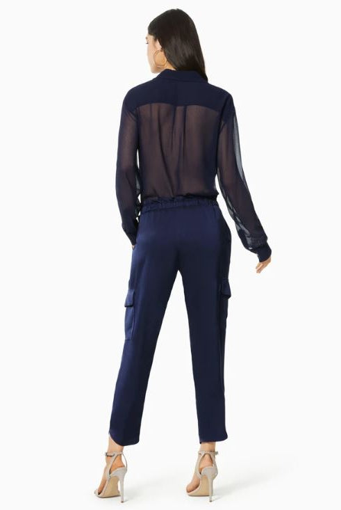 Satin Pocket Allyn Pant - Spring Navy by Ramy Brook — alternate view