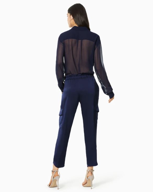 Satin Pocket Allyn Pant - Spring Navy by Ramy Brook — alternate view