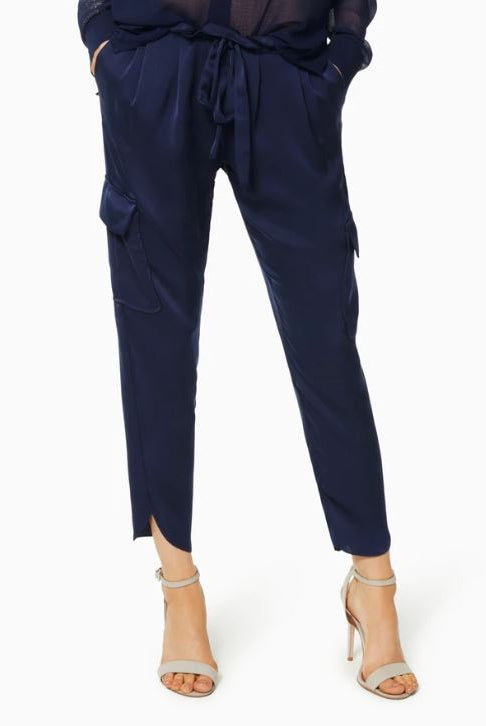 Satin Pocket Allyn Pant - Spring Navy by Ramy Brook — view 3