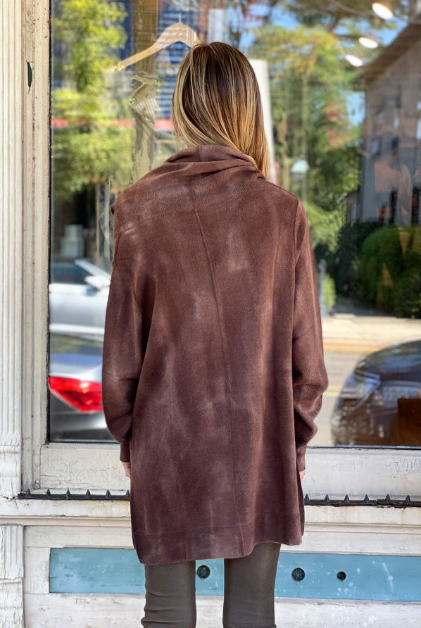 Tie Dye Cowl Neck Pullover by Zoe Couture — view 3