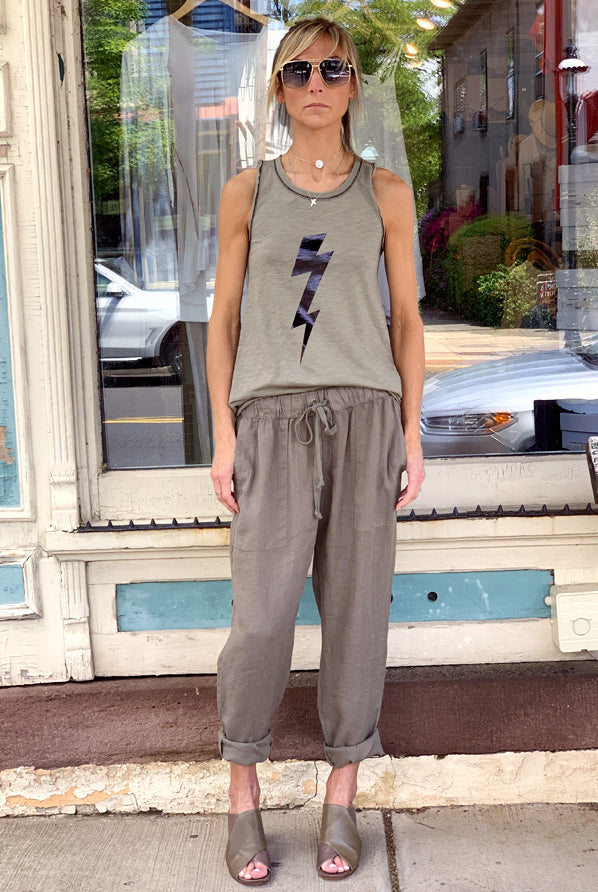 Strike Tank - Khaki by Unsweetened NY — view 3