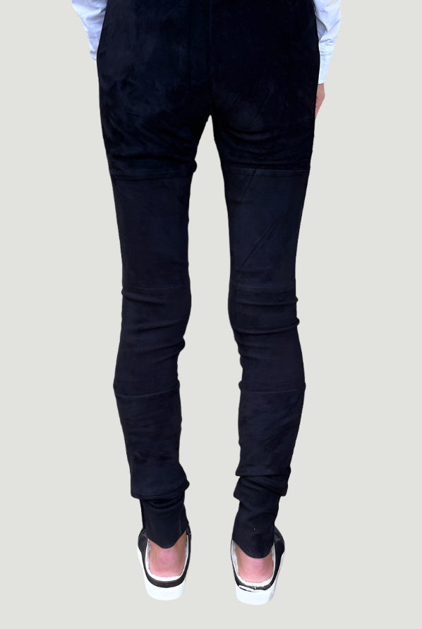 Suede Leggings - Black by Kristensen — view 3