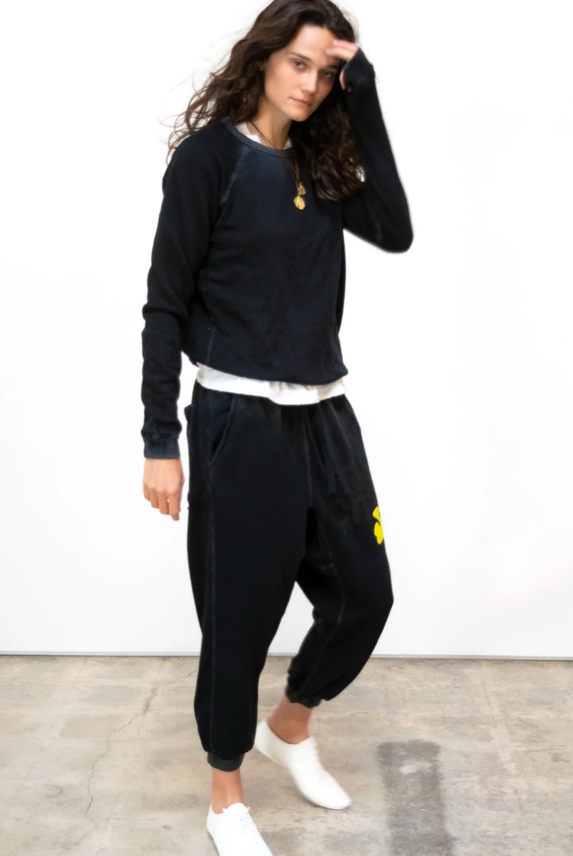FreeCity Sunfade Vintage Pocket Sweatpant - Super Black Sunfade — view 3