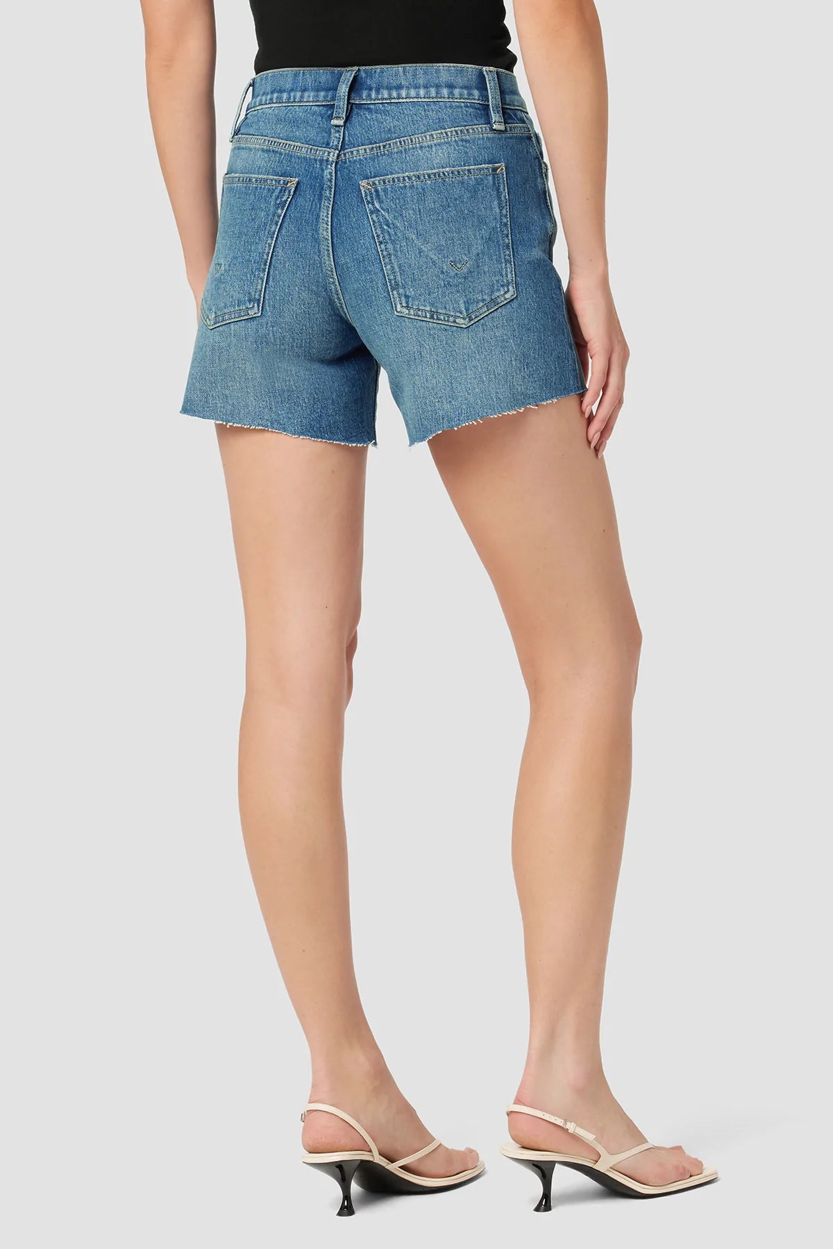 Devon High Rise Boyfriend Shorts - Surf City by Hudson — view 5