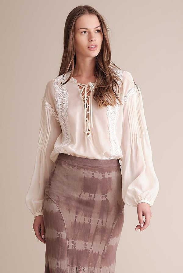 Talissa Blouse - Marshmellow by Haute Hippie | 25 South Boutiques