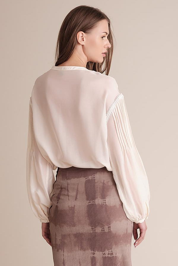 Talissa Blouse - Marshmellow by Haute Hippie — alternate view