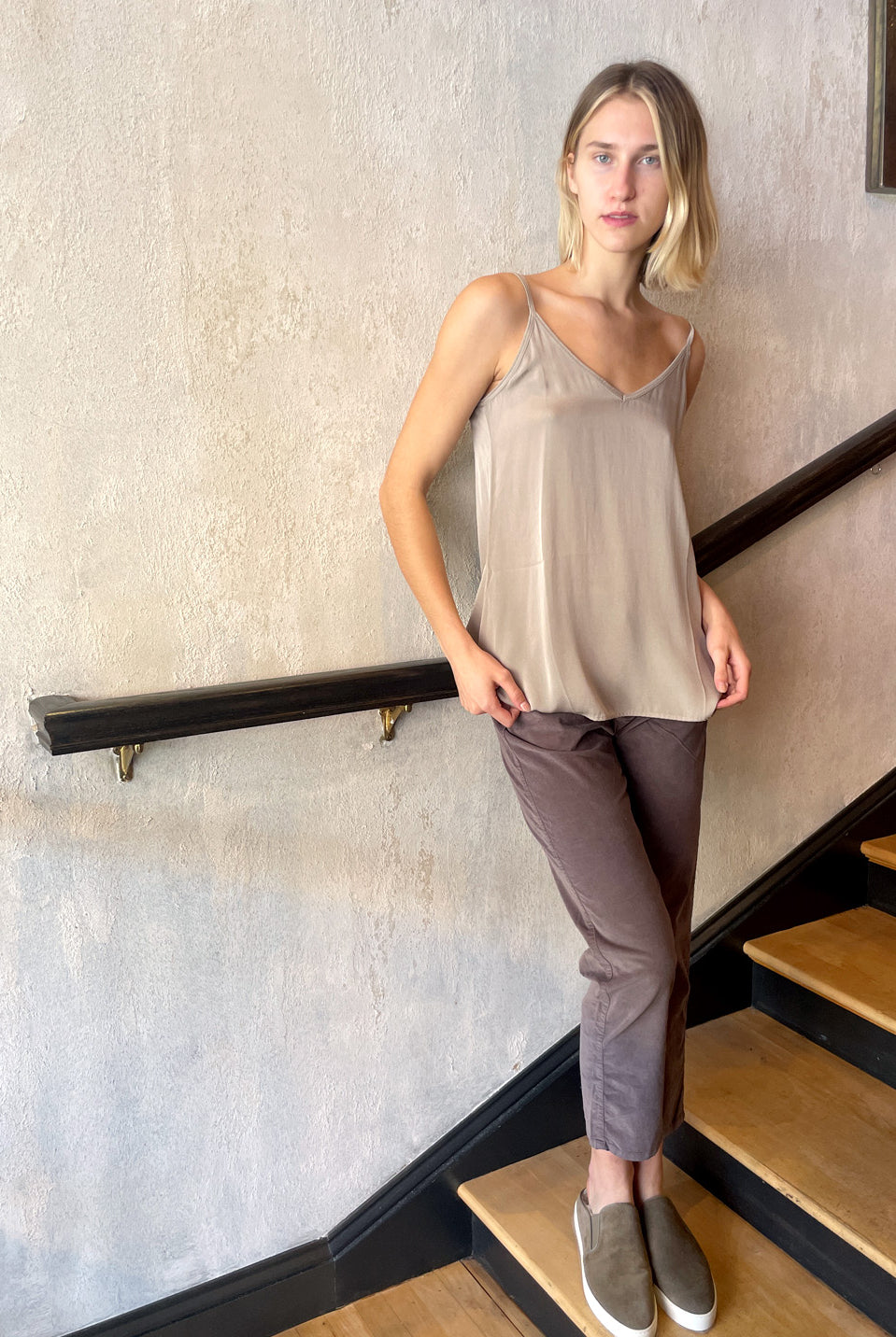 Silk Tank - Greige by Private 0204 — view 4
