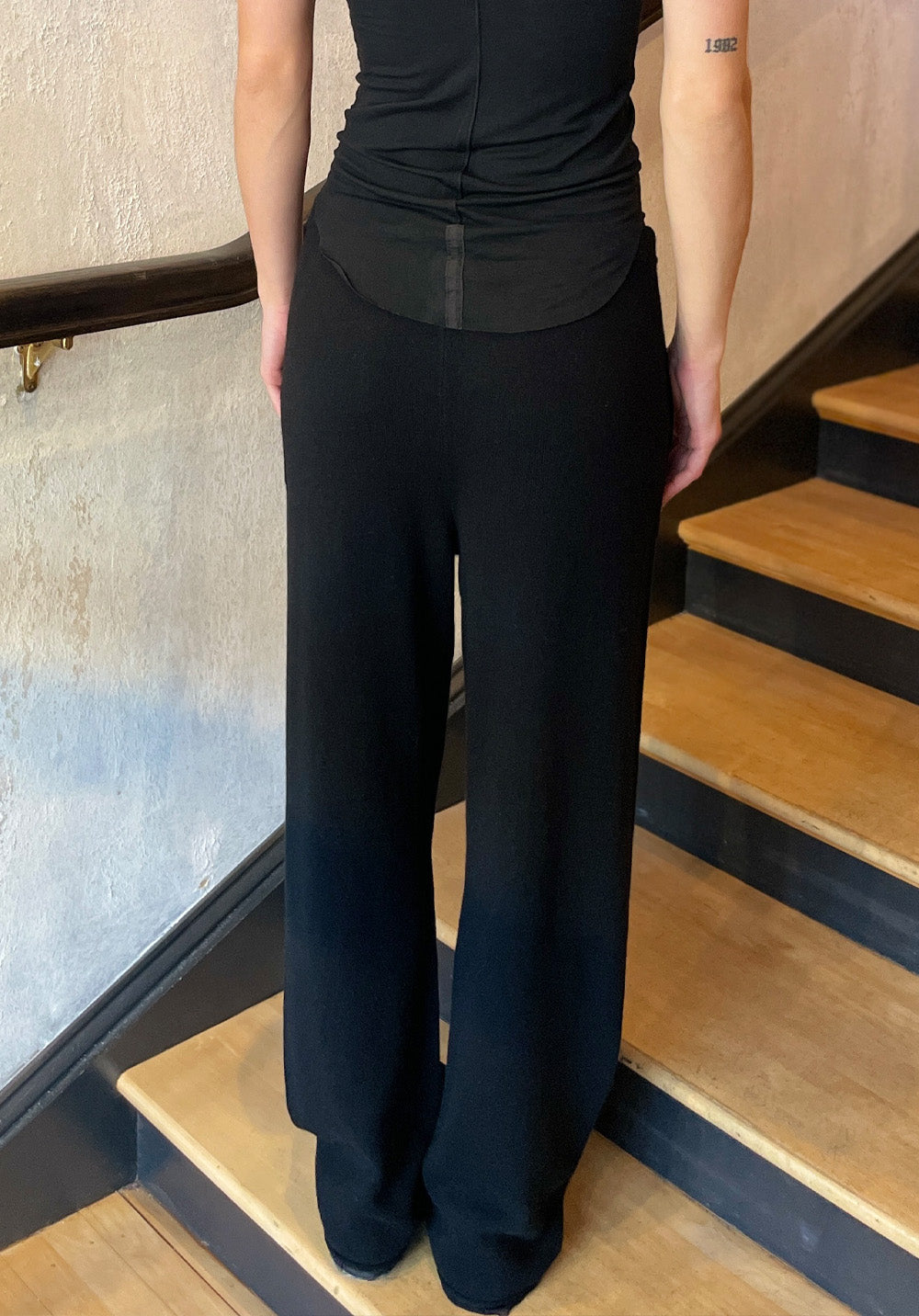 Cashmere Lounge Pants - Black by Kristensen — view 3