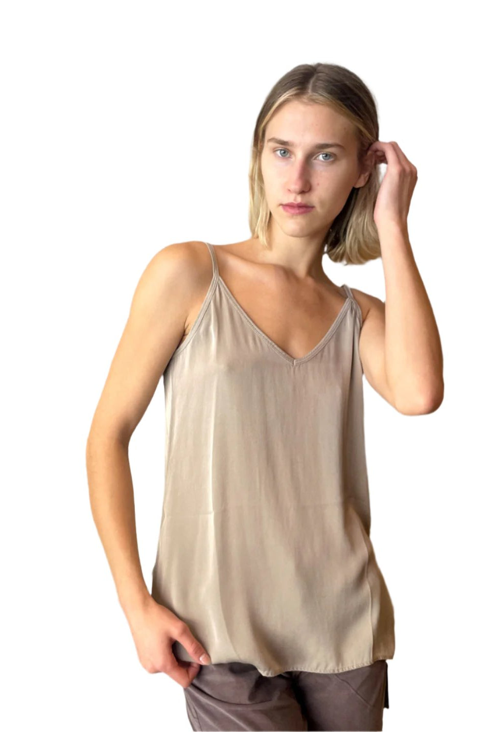Silk Tank - Greige by Private 0204 | 25 South Boutiques