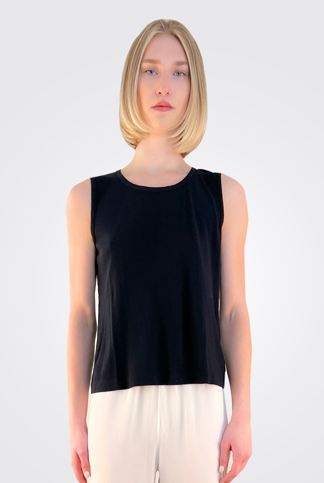 Crewneck Tank - Black by Private 0204 | 25 South Boutiques