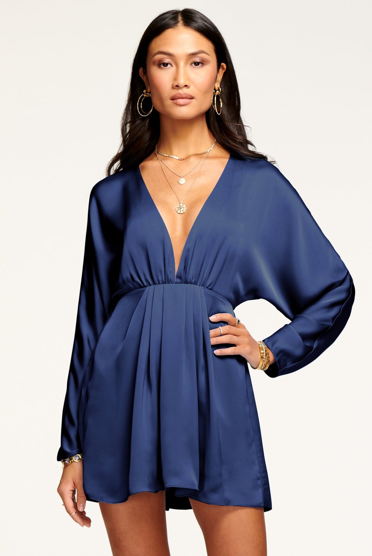 Tanya V Neck Mini Dress - Spring Navy by Ramy Brook | 25 South Boutiques