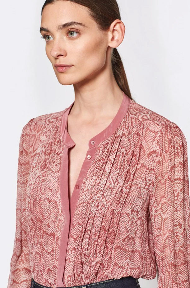 Tassa Silk Top - Laurel Red by Joie — alternate view