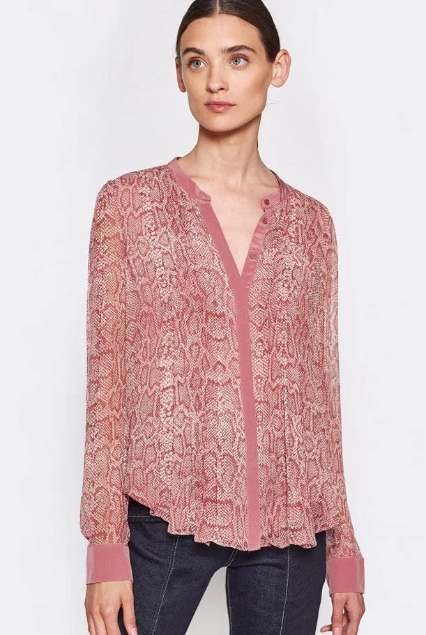 Tassa Silk Top - Laurel Red by Joie — view 3