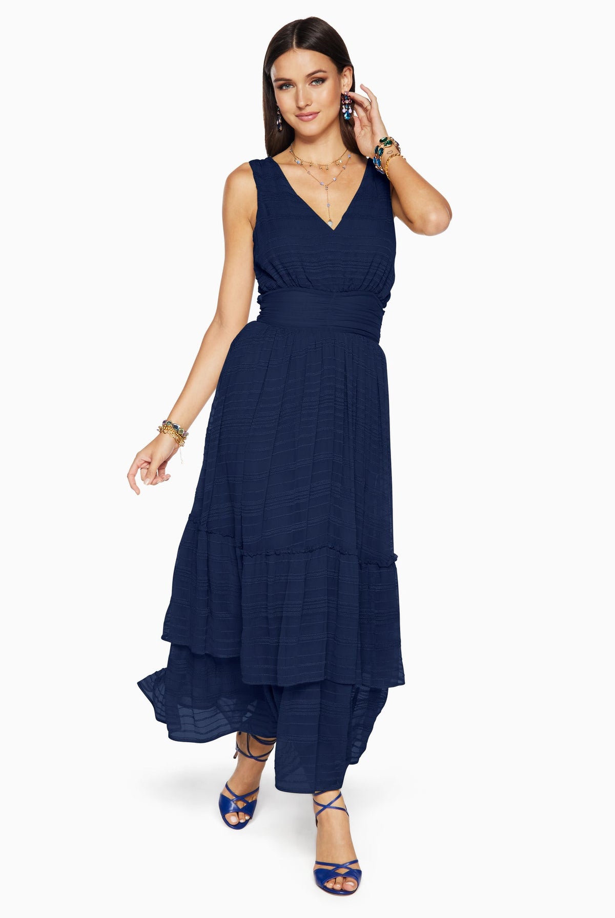 Tate Tiered Maxi Dress - Navy by Ramy Brook | 25 South Boutiques