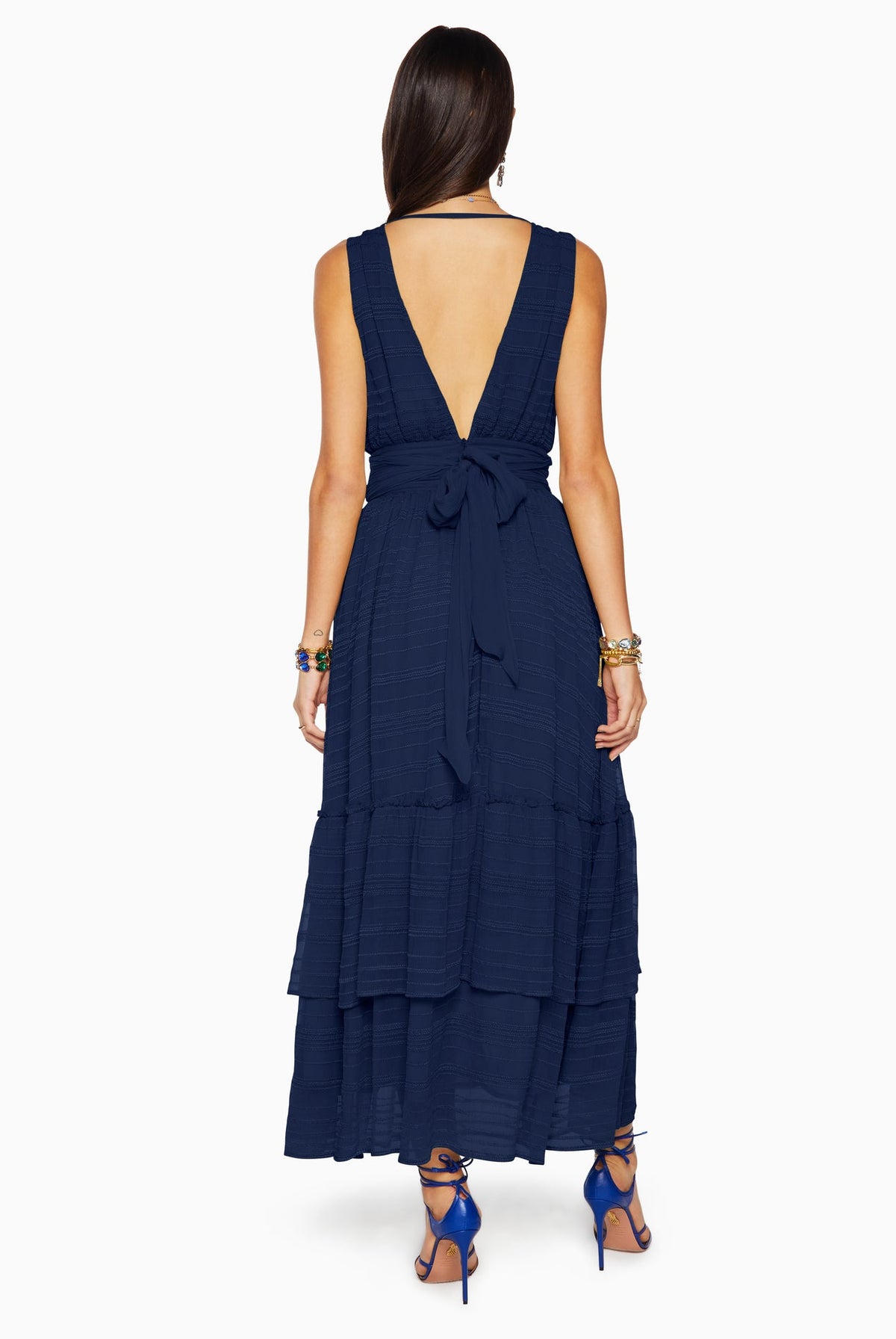 Tate Tiered Maxi Dress - Navy by Ramy Brook — alternate view