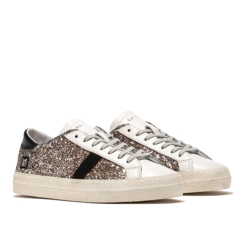 Hill Low Glitter Sneakers - Taupe by D.A.T.E. — alternate view