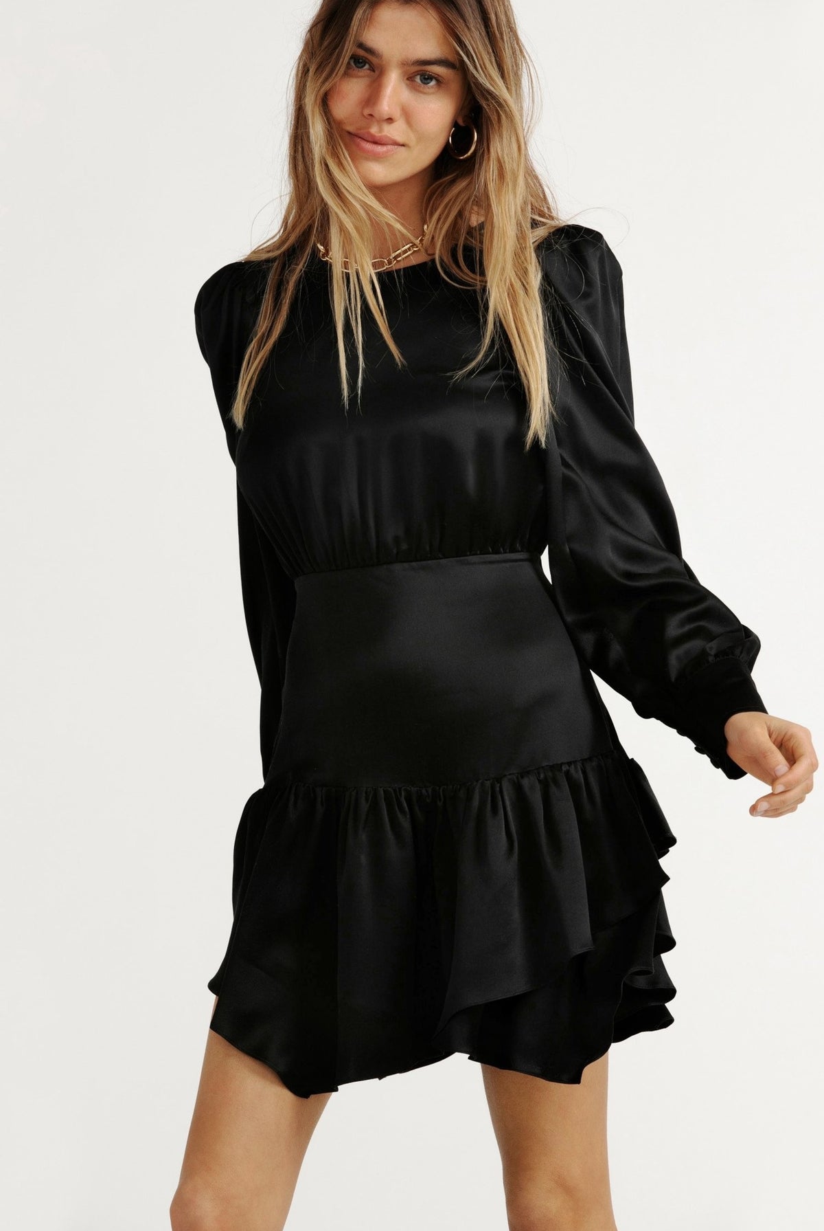Teyana Silk Mini Dress - Black by LoveShackFancy | 25 South Boutiques