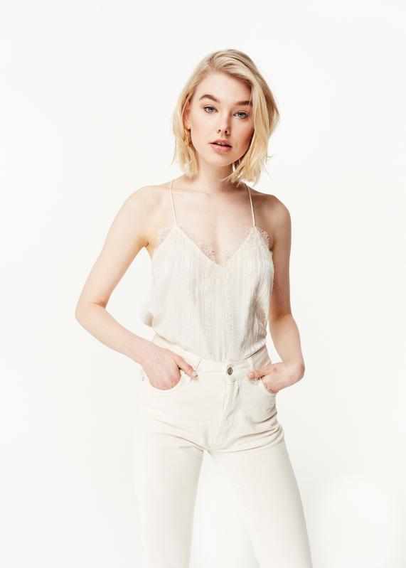 The Racer Prairie Camisole - Stripe Oat by Cami NYC | 25 South Boutiques