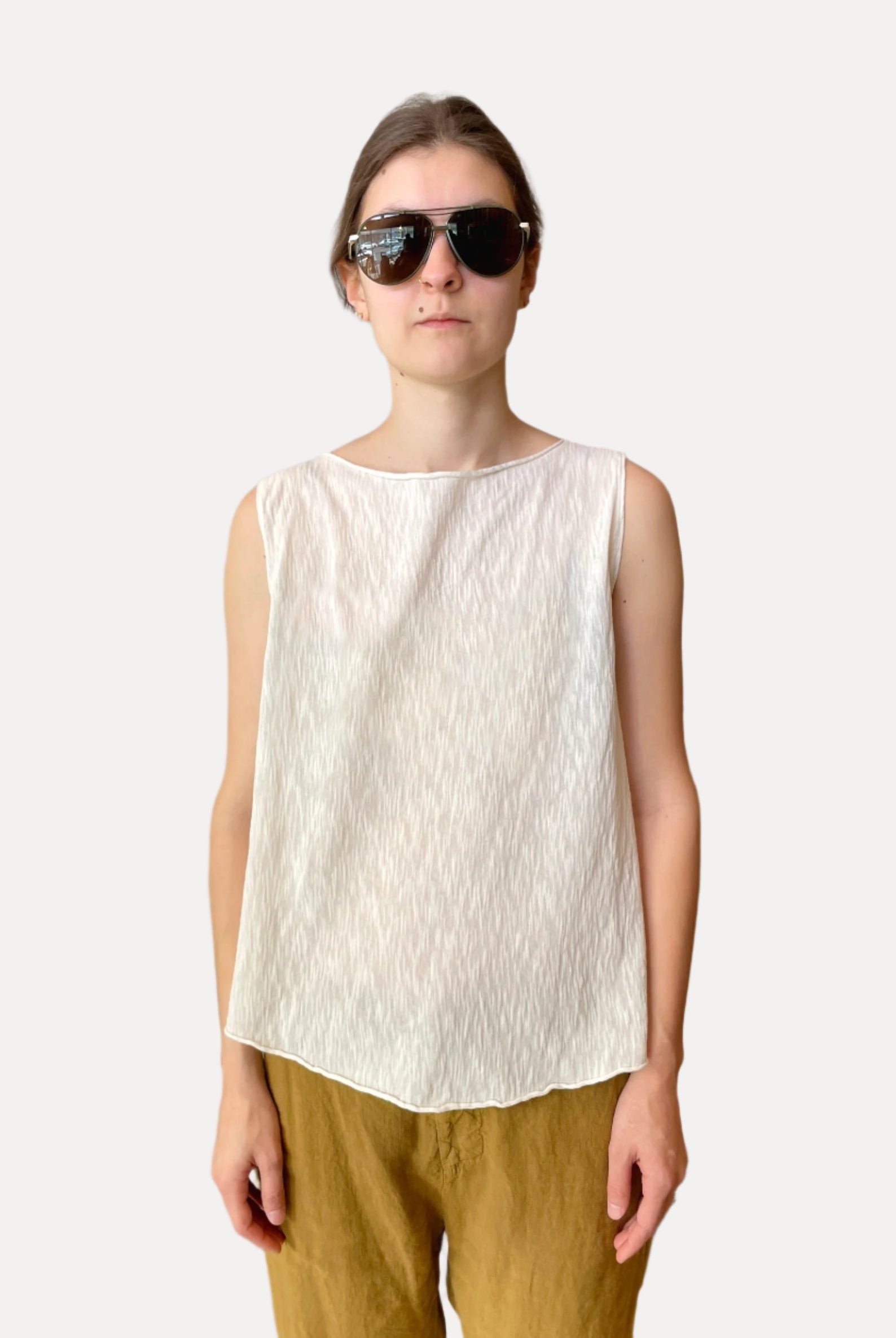 Shot Cotton Knitted Top - Ivory by Transit Par-Such | 25 South Boutiques