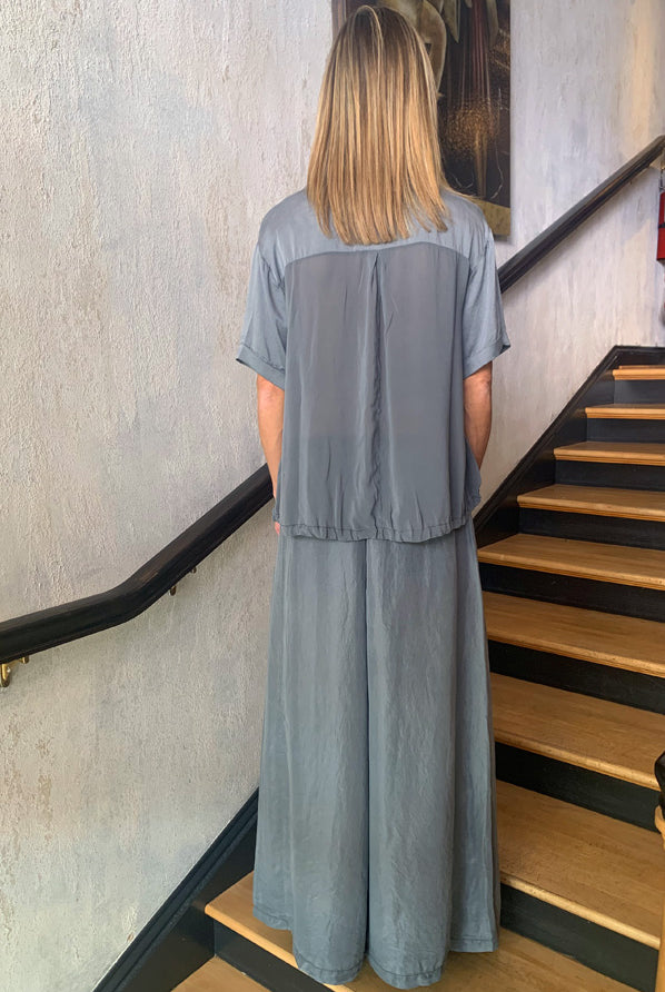 Wide Leg Pants - Grey Mist by Transit Par-Such — view 5