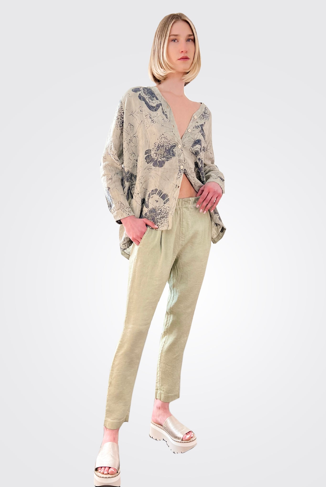 Linen Trousers - Green Water by Transit Par-Such | 25 South Boutiques