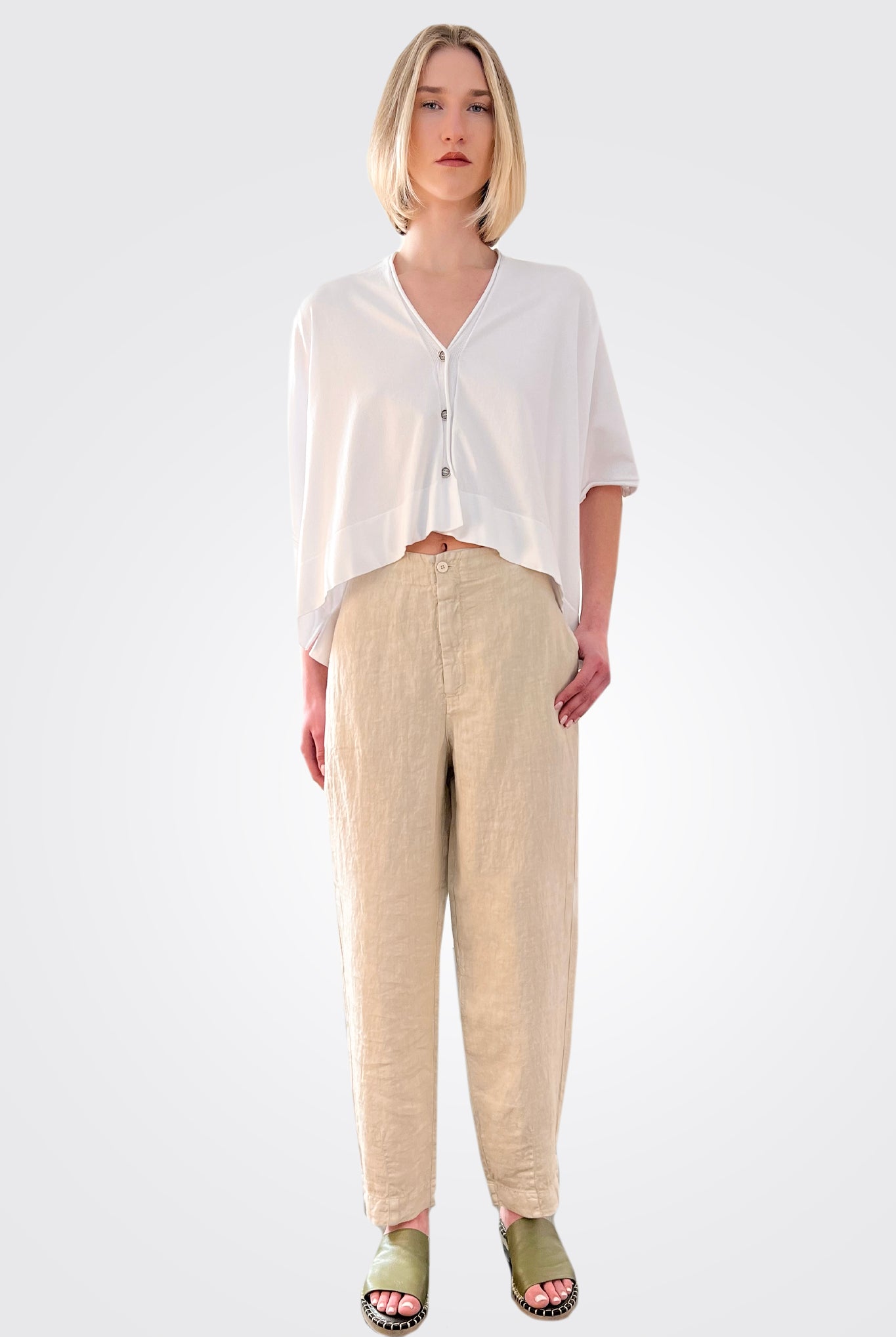 Linen Comfort Trousers - Sand by Transit Par-Such | 25 South Boutiques