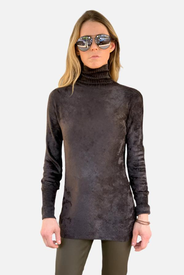 Velvet Turtleneck - Brown by Transit Par-Such | 25 South Boutiques