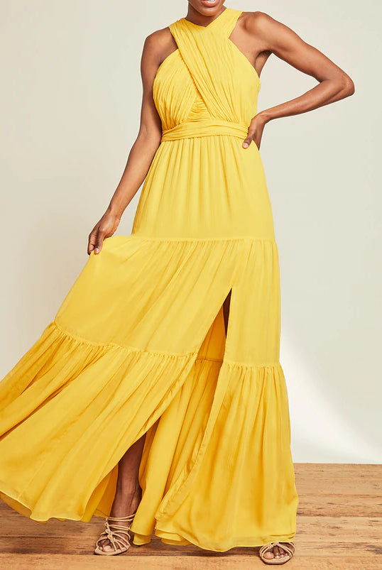 Florencia Silk Dress - Canary by Veronica Beard — view 3