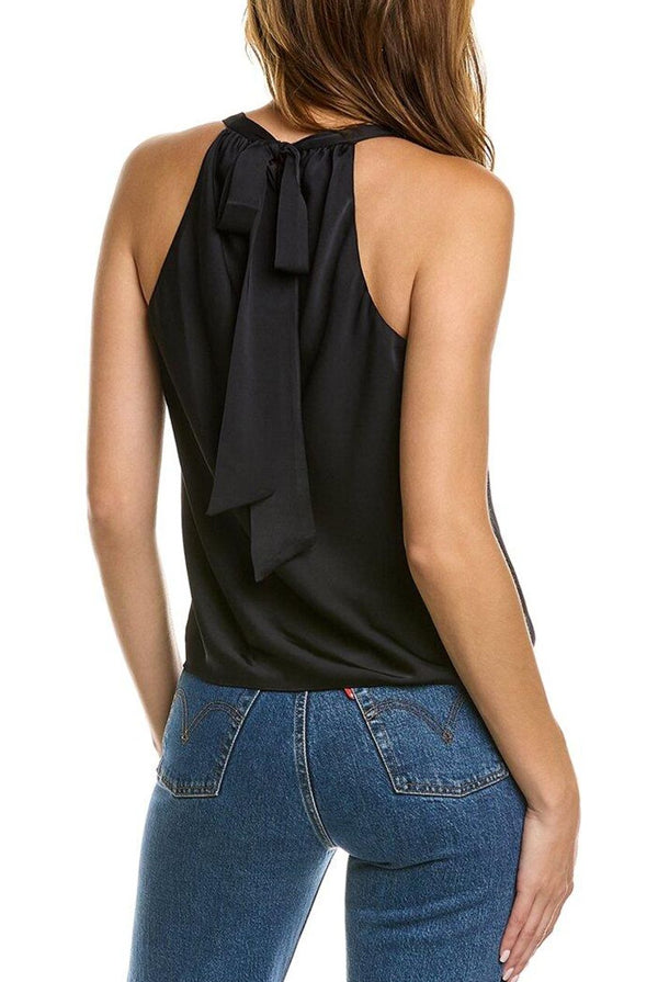 Victoria Cowl Neck Top - Black by Ramy Brook — alternate view