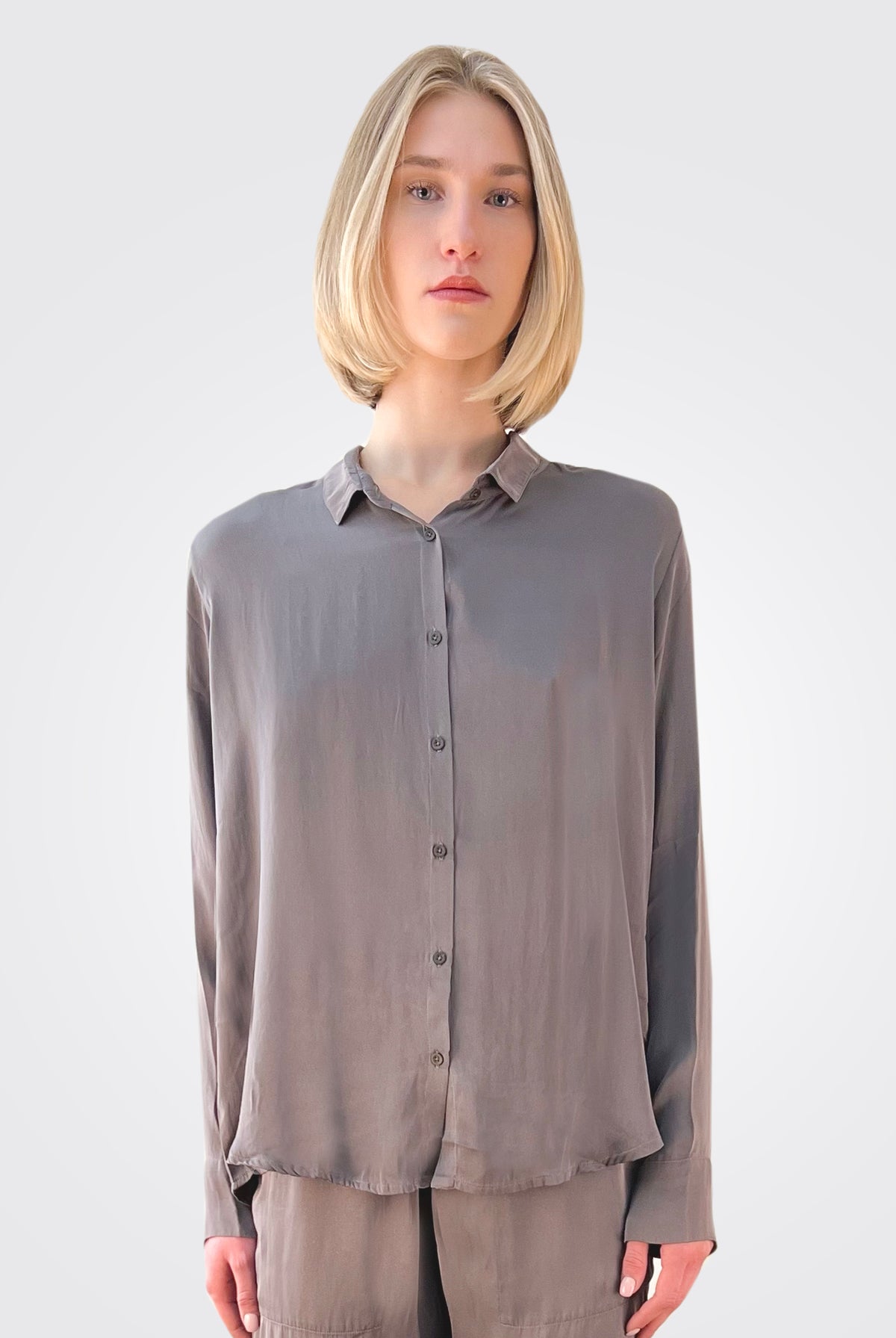 Silk Button Down Blouse - Visione by Private 0204 — alternate view