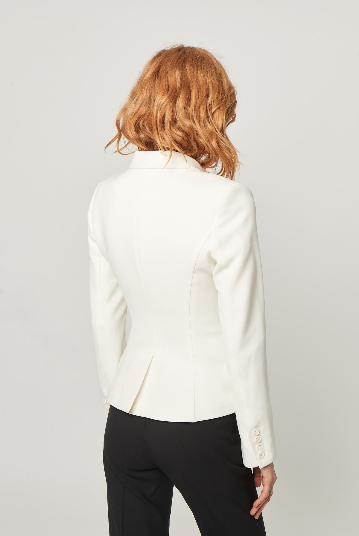 Wrap Blazer - White by SMYTHE — alternate view